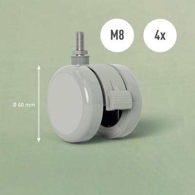 Set 4 roti pivotante Biroul ergonomic, Leitz Ergo Electric